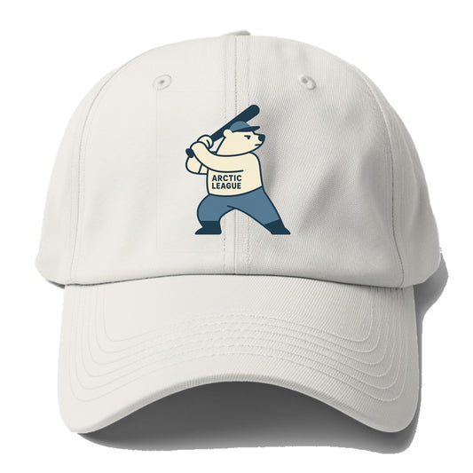 Polar Bear Baseball MVP - Baseball Cap For Big Heads - Off White