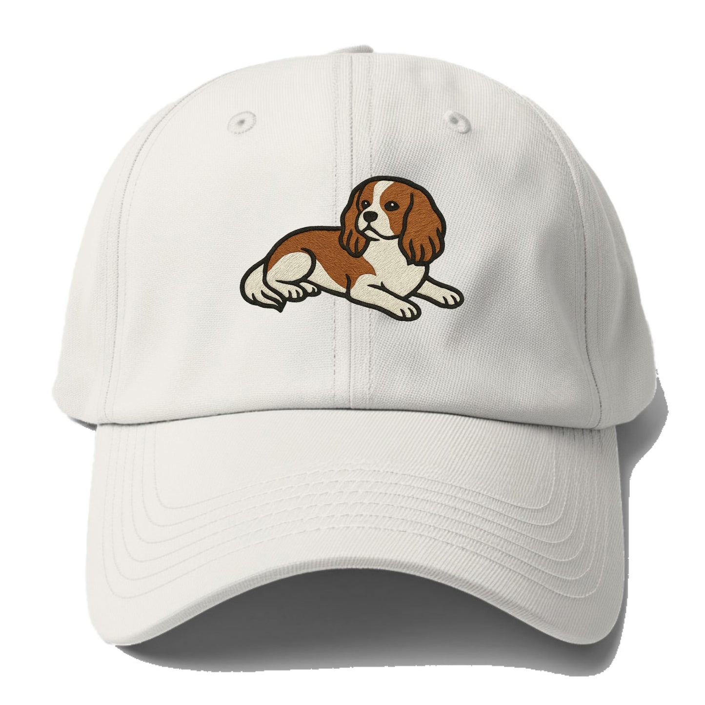 Cavalier King Charles Spaniel - Blenheim Baseball Cap For Big Heads - Off White