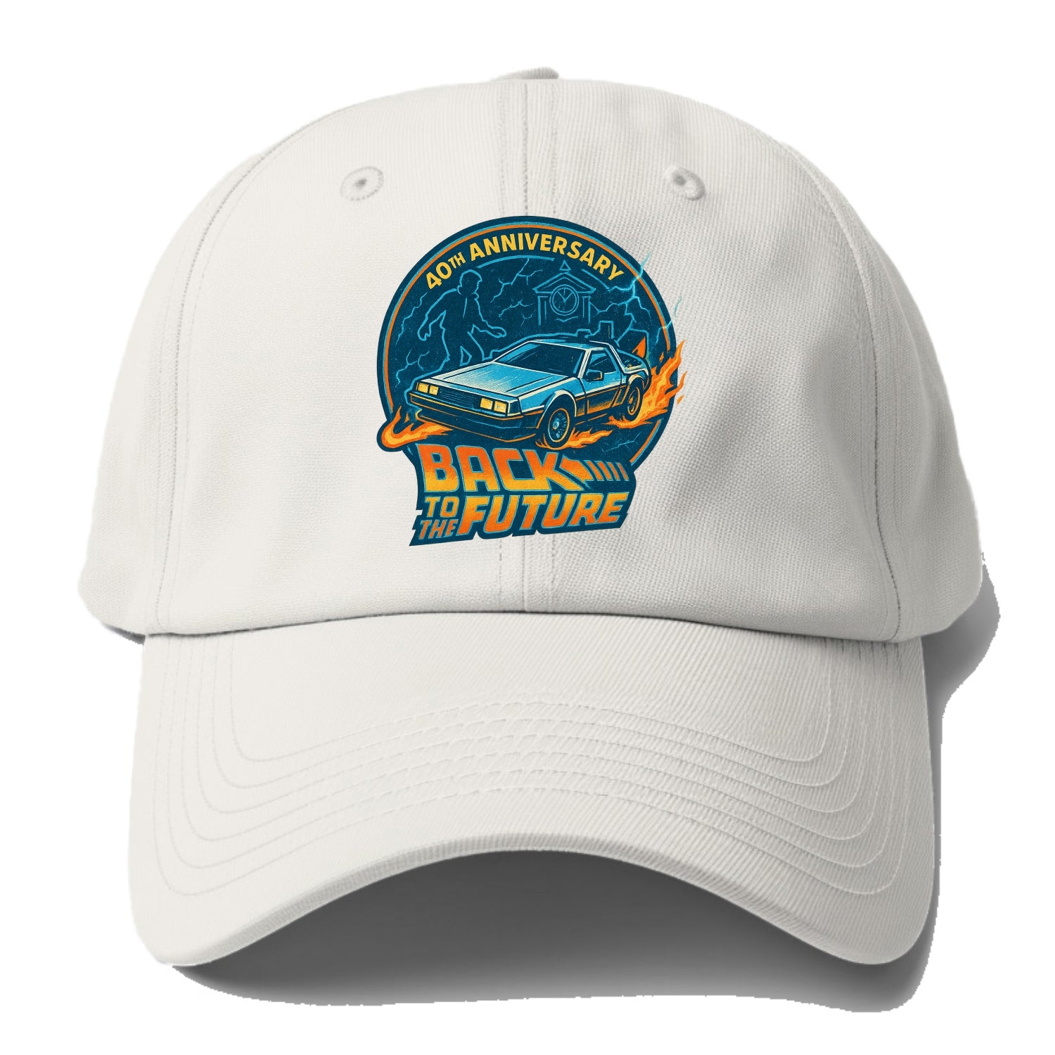 Back To The Future 40th Anniversary - Baseball Cap For Big Heads - Off White