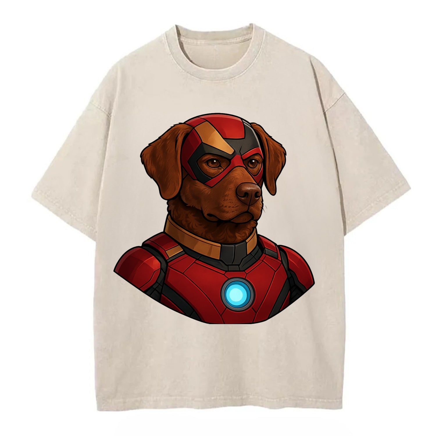 Chesapeake Bay Retriever Loyal Hero  - V Vintage T-shirt - Off White