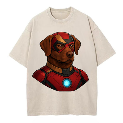 Chesapeake Bay Retriever Loyal Hero  - V Vintage T-shirt - Off White