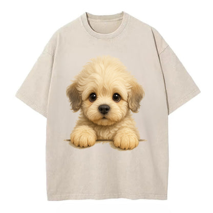 Dandie Dinmont Terrier  - Vintage T-shirt - Off White