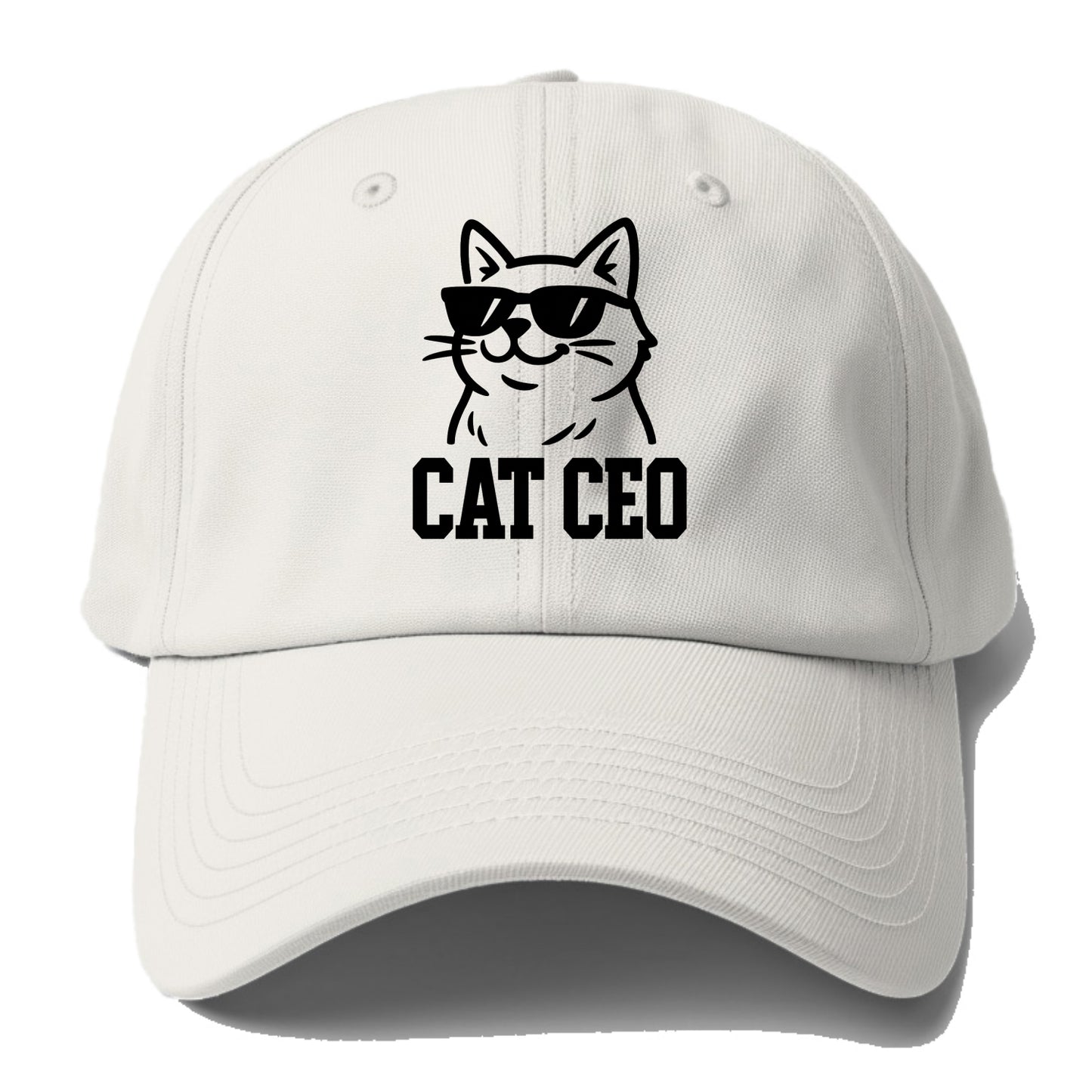 CEO Cat Boss - Baseball Cap - Off White