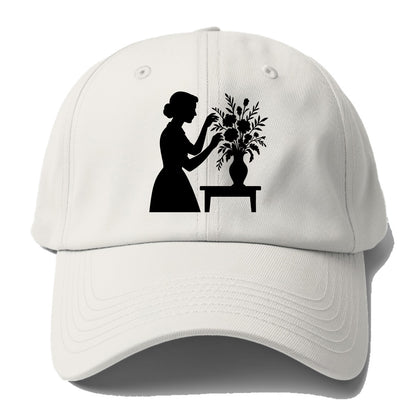 Florist arranging dramatic bouquet - Baseball Cap For Big Heads - Off White