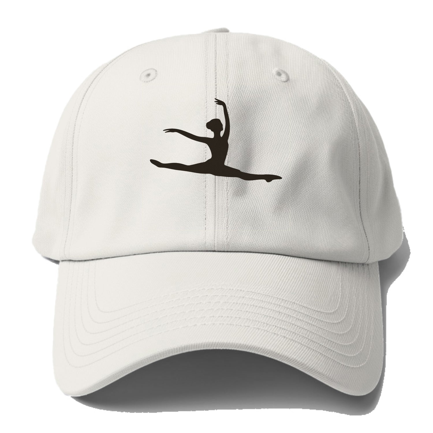 Ballet dancer in grand jete leap - Baseball Cap For Big Heads - Off White
