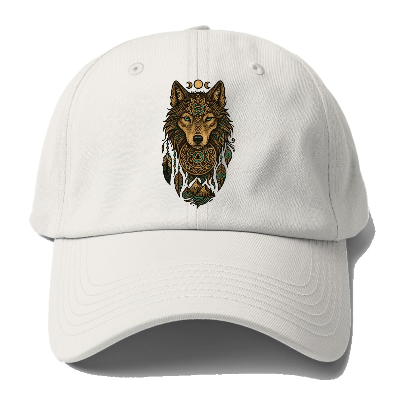 Tattoo Wolf Flash  - Baseball Cap - Off White