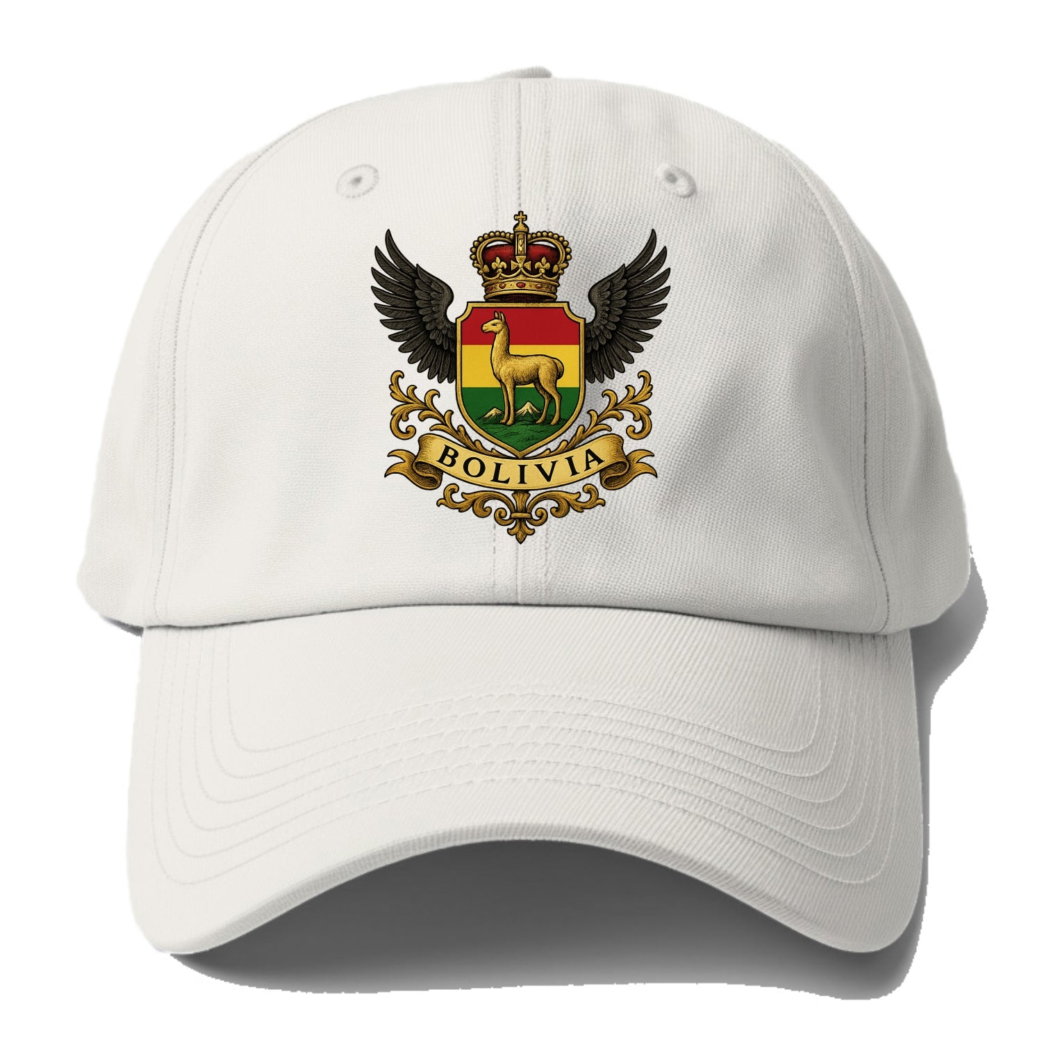 Bolivia Llama Emblem  - Baseball Cap - Off White