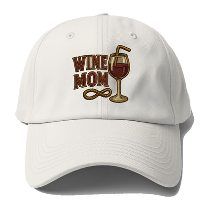 Wine Mom  - Baseball Cap - Off White