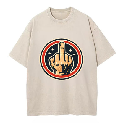 Defiant Spirit Emblem - Vintage T-shirt - Off White