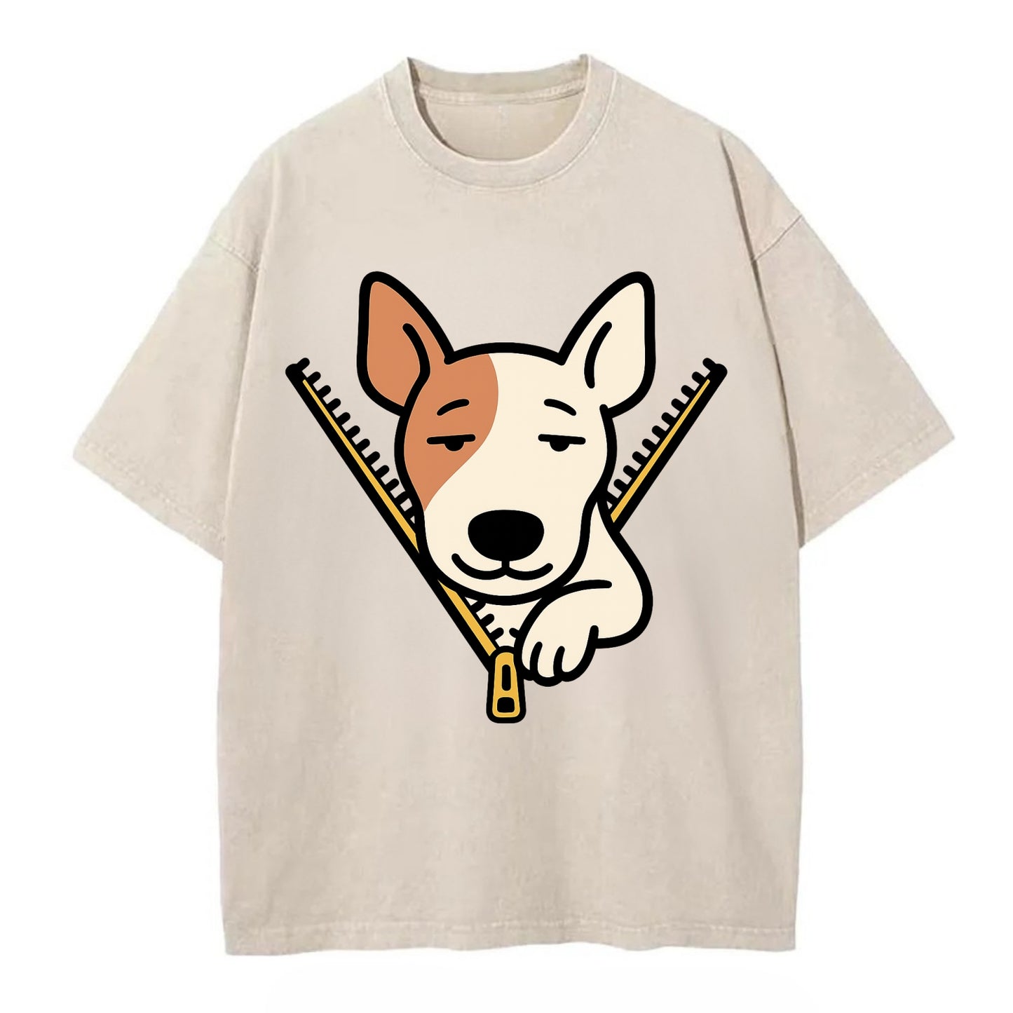 Bull Terrier - Vintage T-shirt - Off White