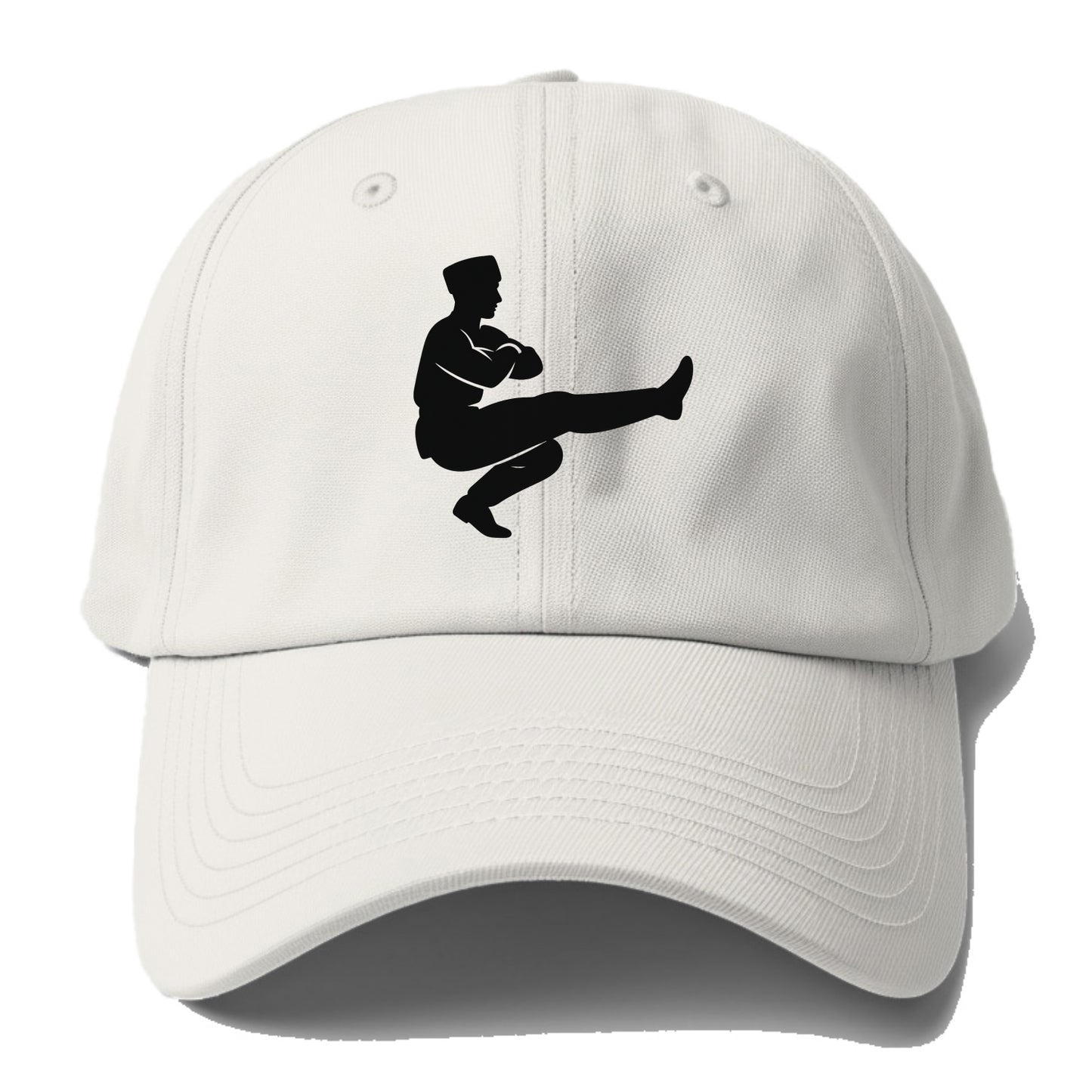 Russian Cossack dancer squat kick - Baseball Cap - Off White