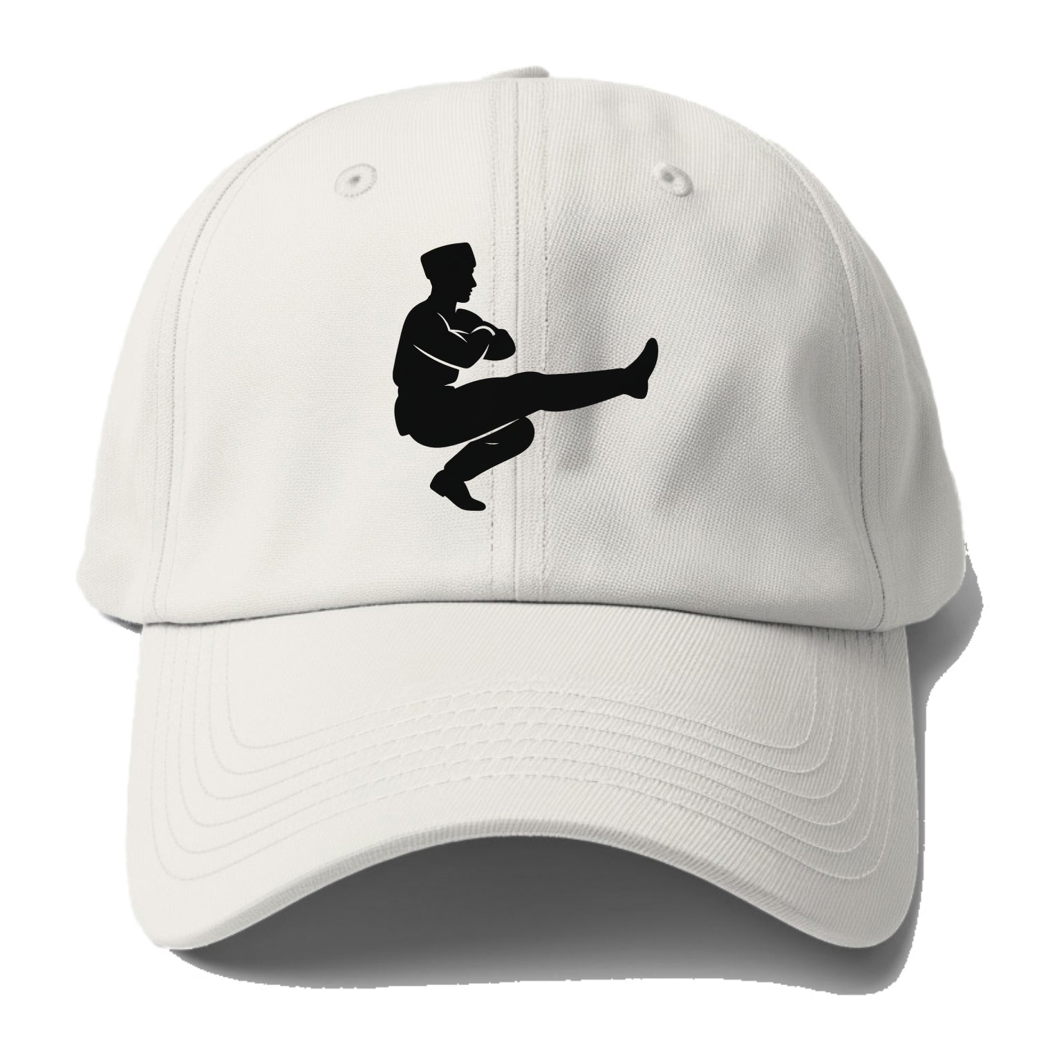 Russian Cossack dancer squat kick - Baseball Cap - Off White