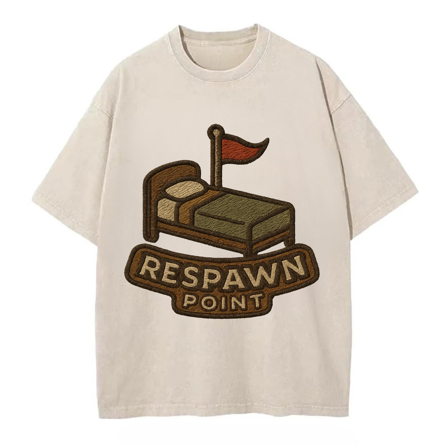 Respawn Point  - Vintage T-shirt - Off White