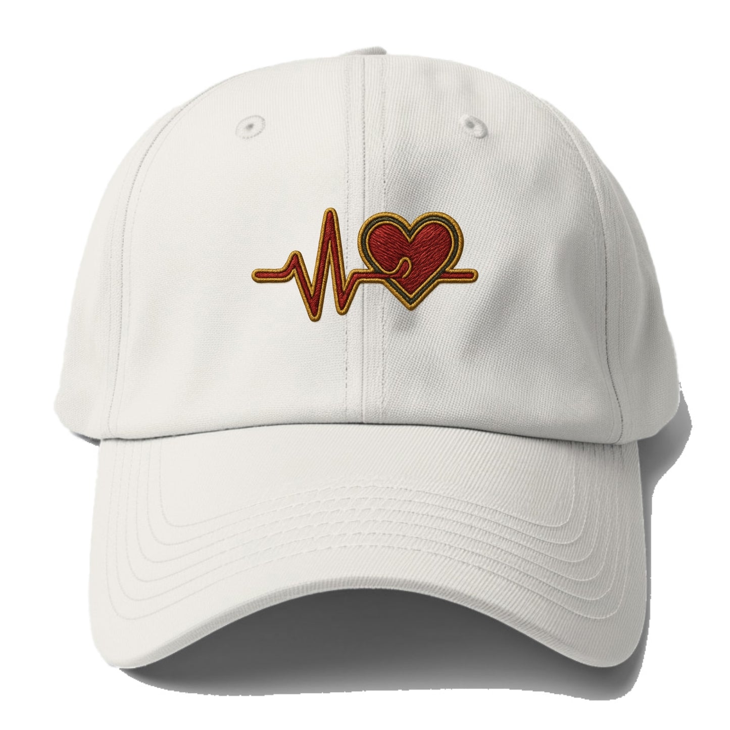 Heartbeat Line  - Baseball Cap - Off White