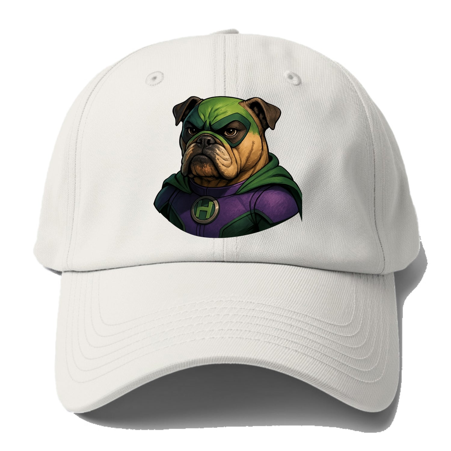 Bulldog Strong Hero  - Baseball Cap For Big Heads - Off White