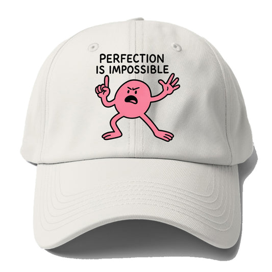 PERFECTION IS IMPOSSIBLE | Asymmetrical circle - Baseball Cap For Big Heads - Off White