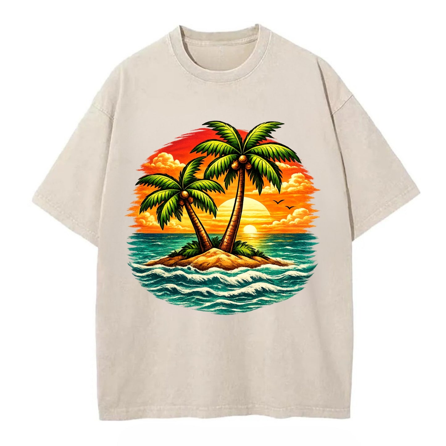 Tropical Island - Vintage T-shirt - Off White