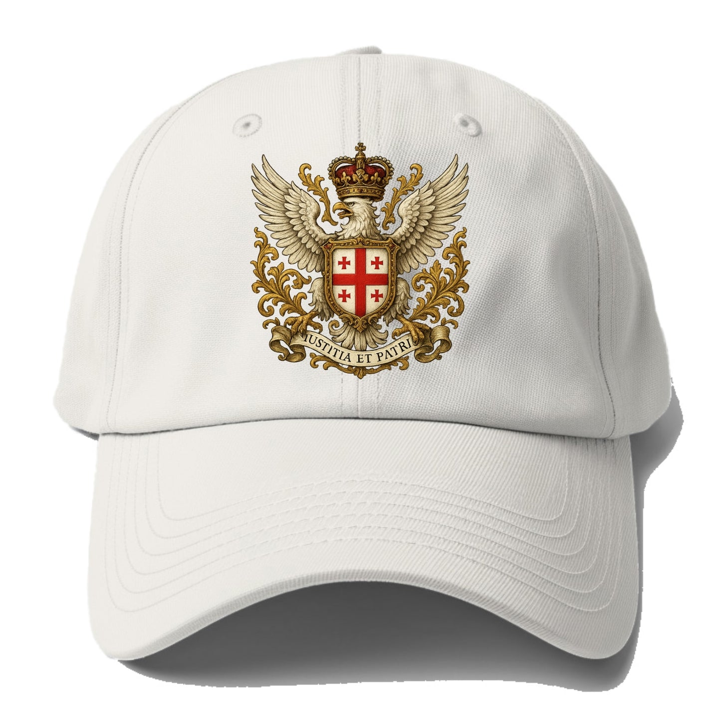 Georgia White Eagle Emblem  - Baseball Cap - Off White