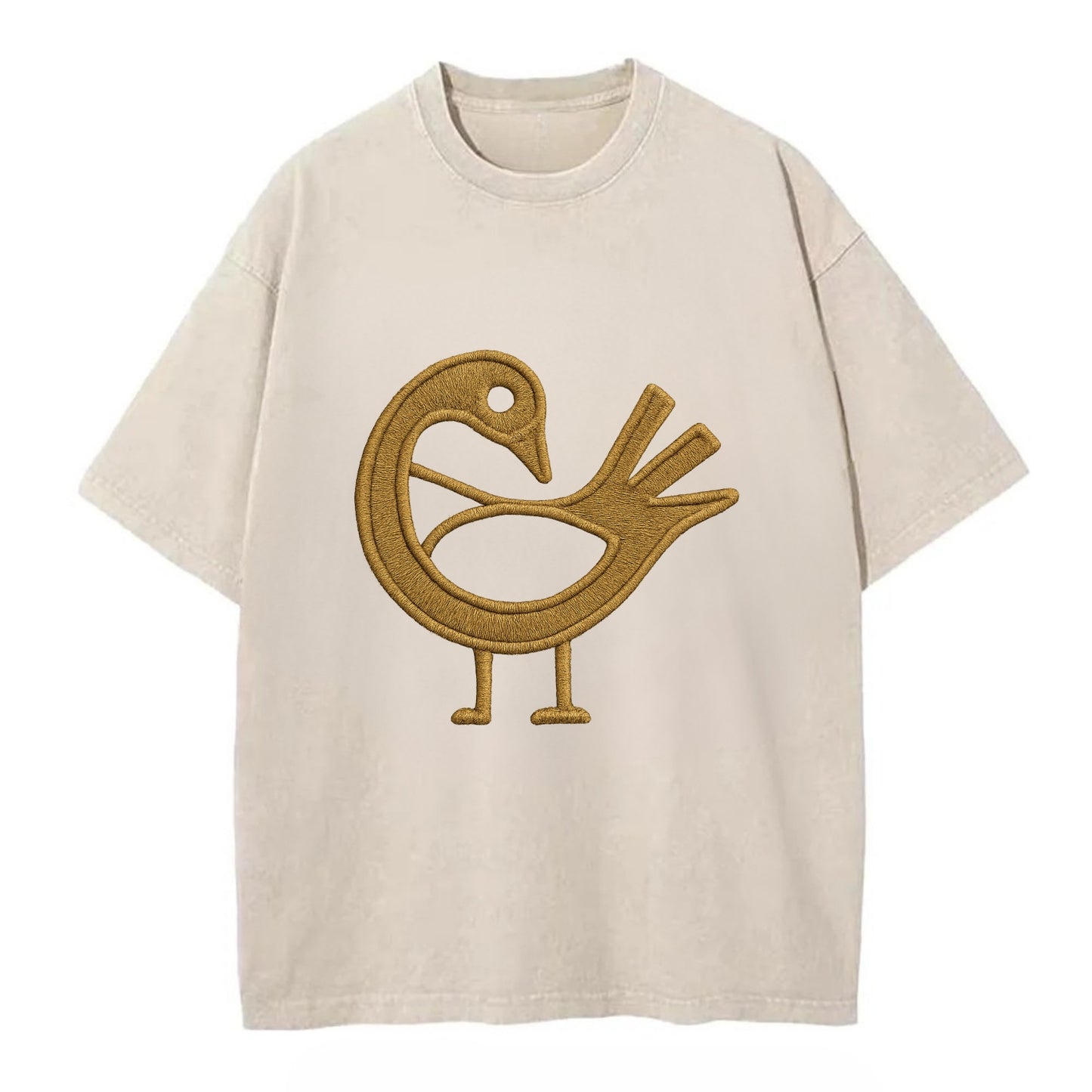 Adinkra Sankofa  - Vintage T-shirt - Off White