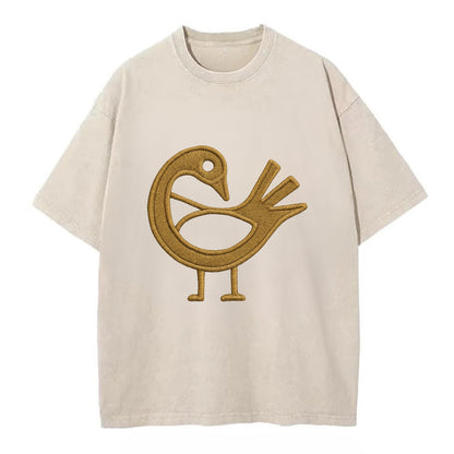 Adinkra Sankofa  - Vintage T-shirt - Off White