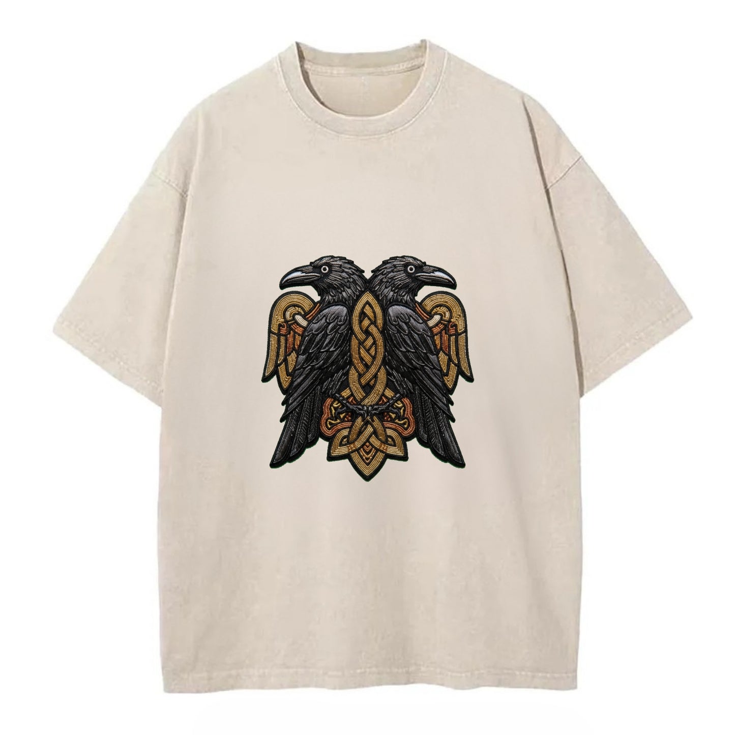 Odin's Ravens - Vintage T-shirt - Off White