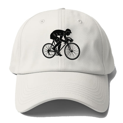 Cyclist sprinting in racing position - Baseball Cap For Big Heads - Off White