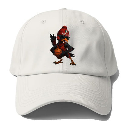 Houston Roadrunner wearing Rockets beanie with launch pad patch and wayfarer - Baseball Cap - Off White