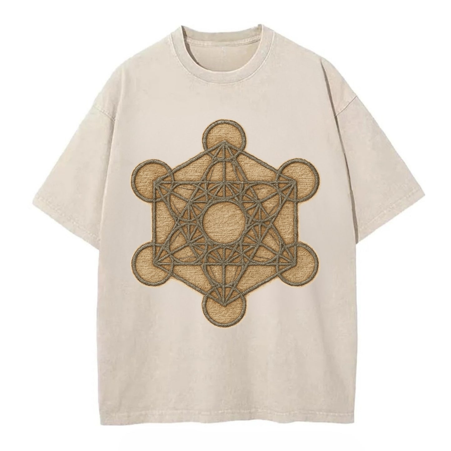 Metatron's Cube  - Vintage T-shirt - Off White