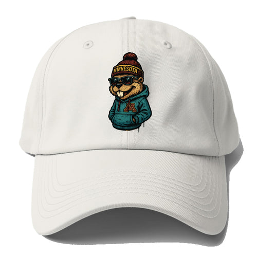 Minneapolis Gopher wearing Minnesota beanie with M patch - Baseball Cap
