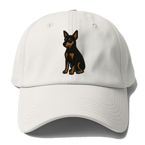 Miniature Pinscher - Black and tan sitti Baseball Cap For Big Heads