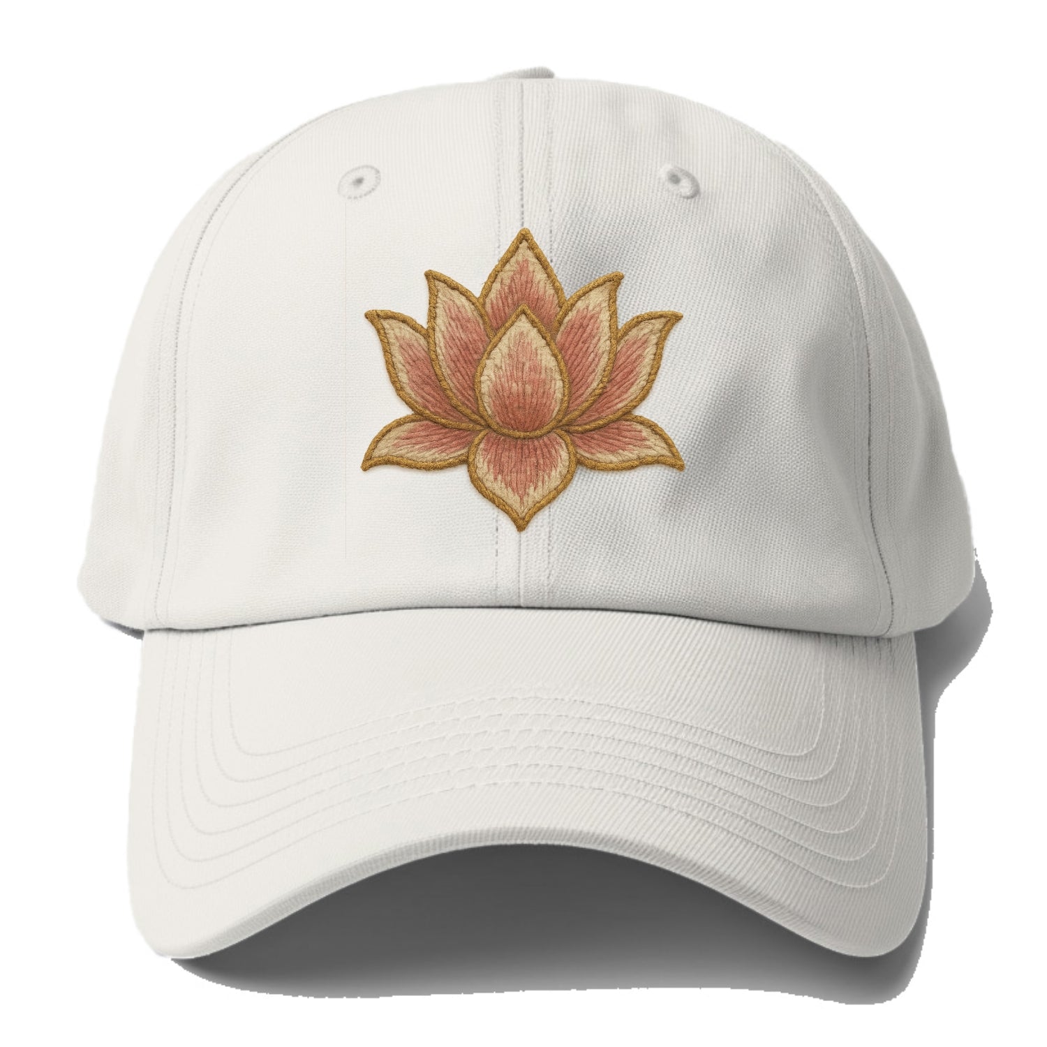 Lotus Flower - Baseball Cap For Big Heads - Off White
