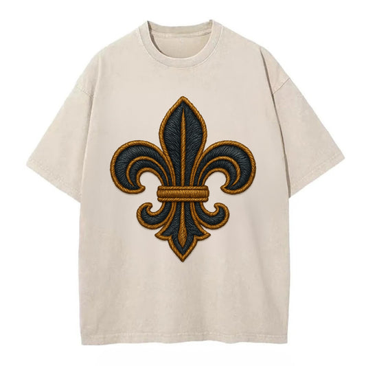 Fleur de Lis  - Vintage T-shirt - Off White