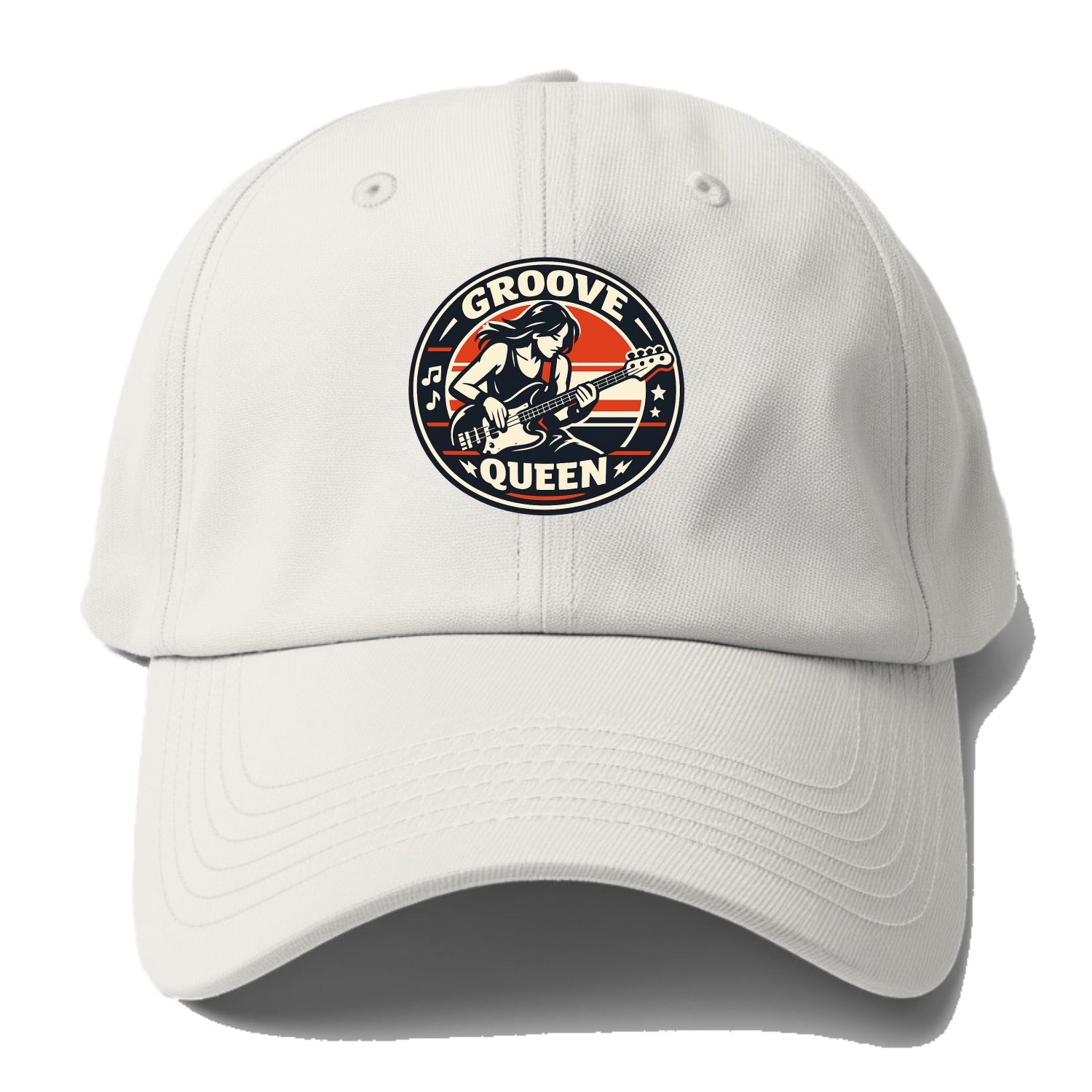 Groove Queen Emblem - Baseball Cap - Off White