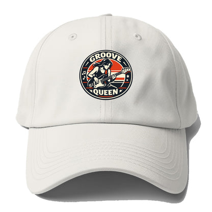 Groove Queen Emblem - Baseball Cap - Off White