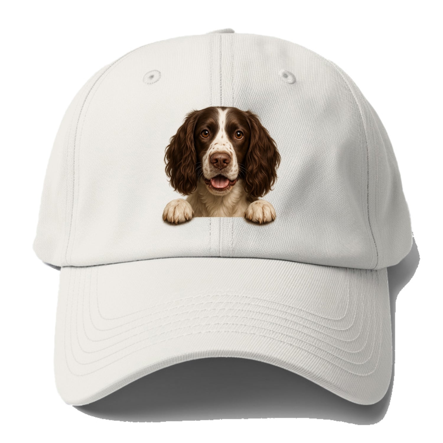 English Springer Spaniel  - Baseball Cap - Baseball Cap For Big Heads - Off White
