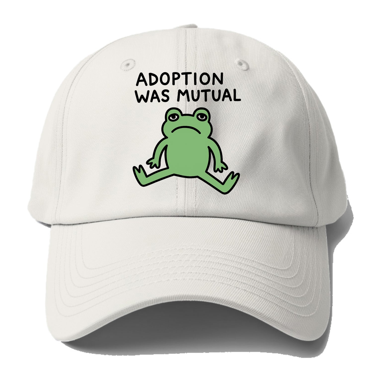 ADOPTION WAS MUTUAL | Animal choosing human - Baseball Cap - Off White