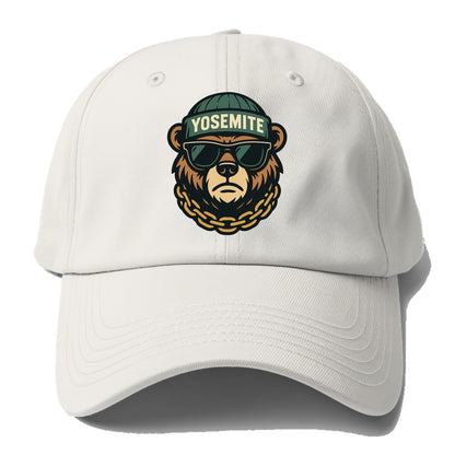 Yosemite Bear - Baseball Cap - Off White
