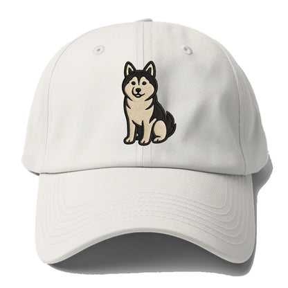 Pomsky - Pomeranian-Husky mix sitting po Baseball Cap For Big Heads - Off White