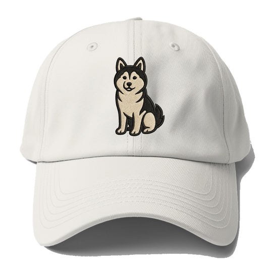 Pomsky - Pomeranian-Husky mix sitting po Baseball Cap For Big Heads - Off White