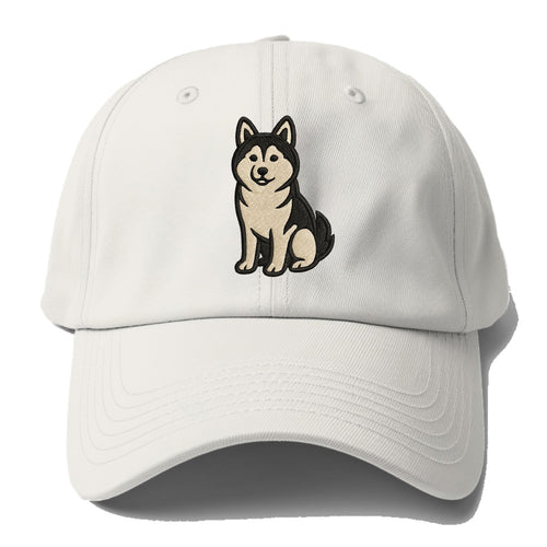 Pomsky - Pomeranian-Husky mix sitting po Baseball Cap For Big Heads