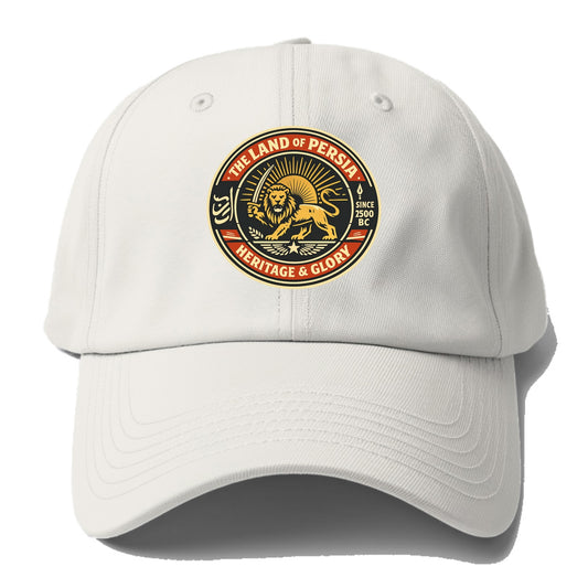 Iranian Heritage Emblem - Baseball Cap For Big Heads - Off White