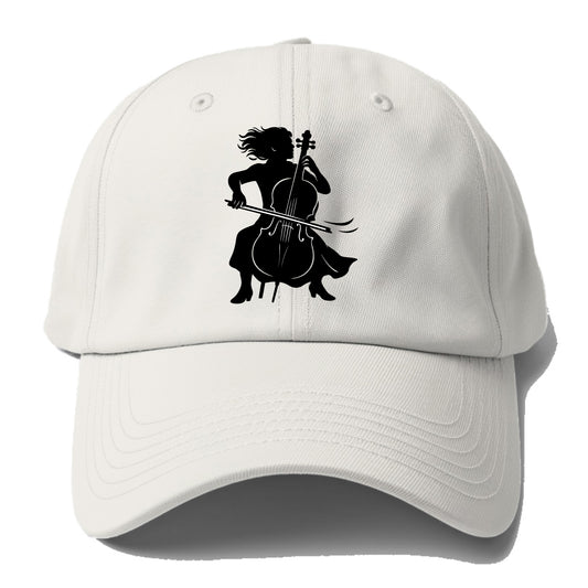 Cellist performing emotional solo - Baseball Cap For Big Heads - Off White