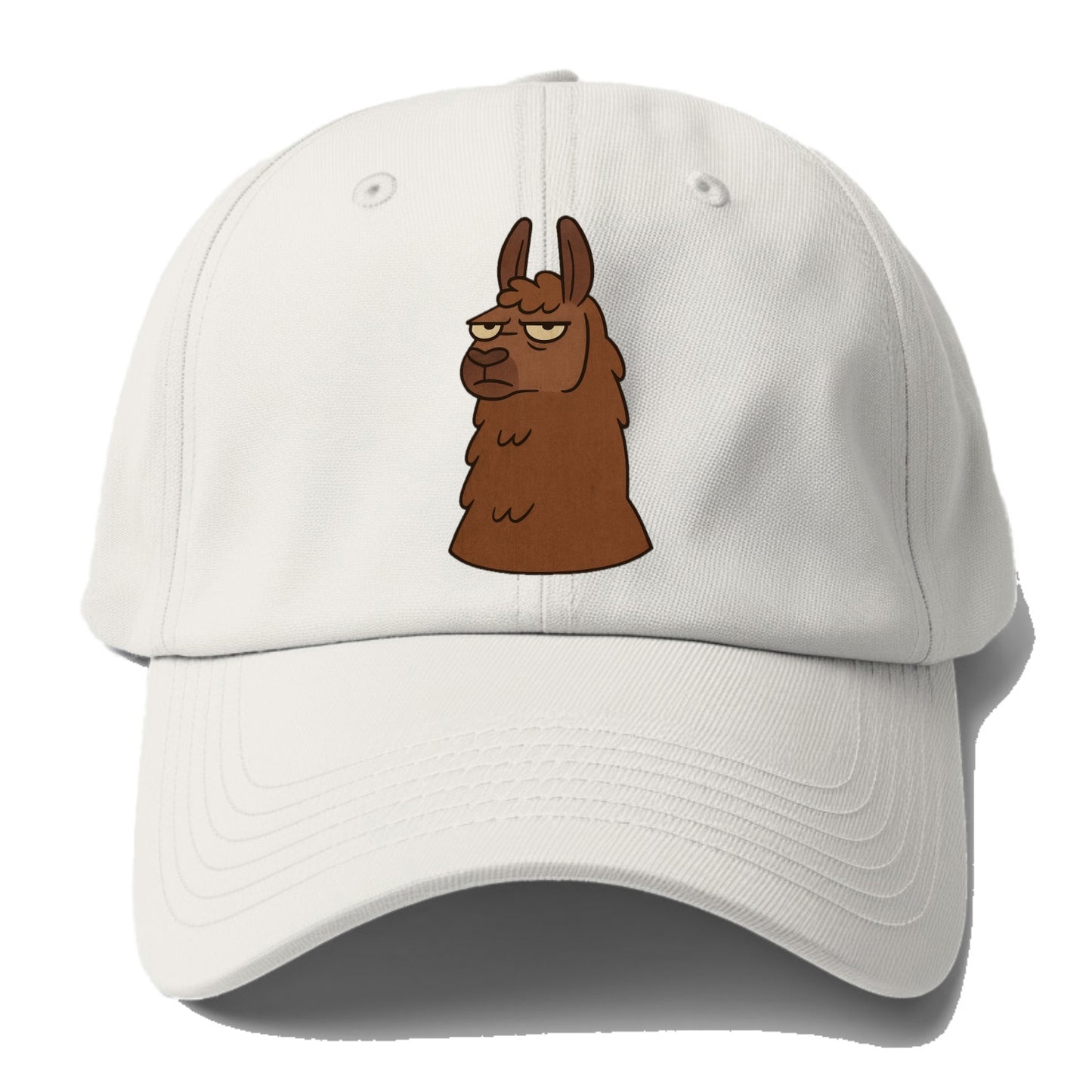 The Llama Judging Silently - Baseball Cap - Off White