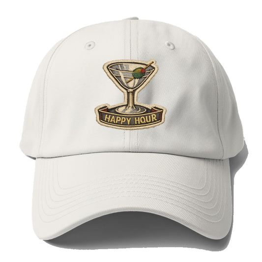 COCKTAIL MARTINI - martini glass with olive in silver and green , - Baseball Cap For Big Heads - Off White