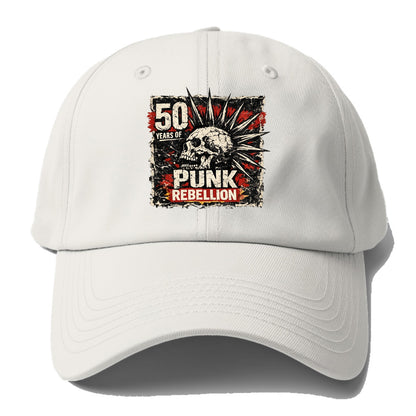 MOHAWK RISING | Spiked hair silhouette | Liberty spikes | Punk - Baseball Cap For Big Heads - Off White