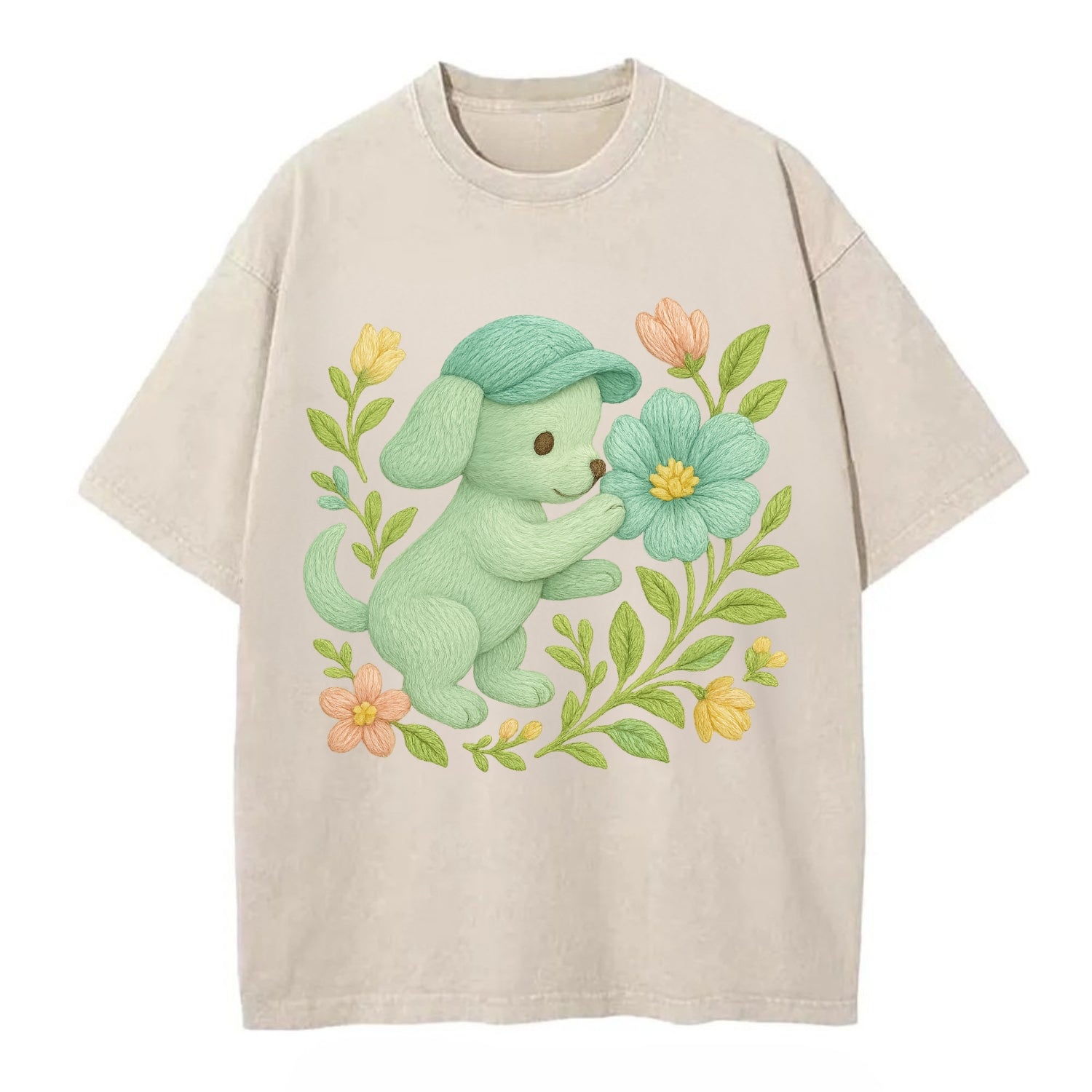 Mint Puppy - Vintage T-shirt - Off White
