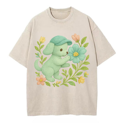 Mint Puppy - Vintage T-shirt - Off White