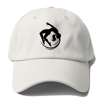Gymnast mid-backflip rotation - Baseball Cap - Off White