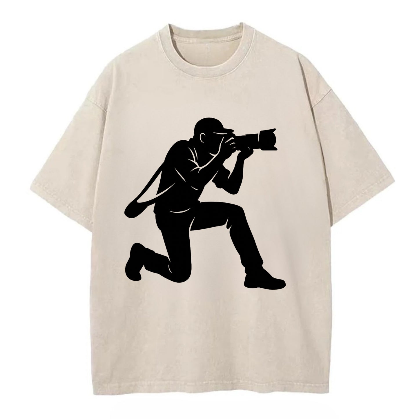 Photographer capturing perfect shot - Vintage T-shirt - Off White