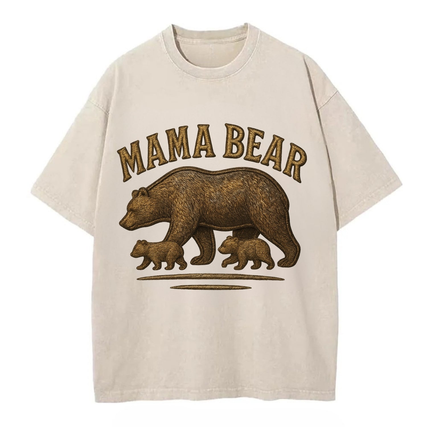 Mama Bear  - Vintage T-shirt - Off White